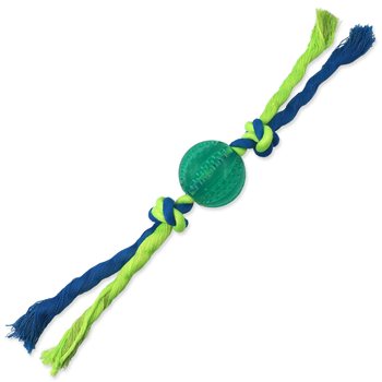 Hračka Dog Fantasy DENTAL MINT míček s provazem zelený 5x22cm-KS