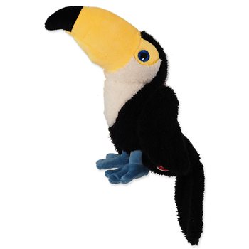 Hračka Dog Fantasy Recycled Toy tukan pískací se šustícím ocasem 23cm-KS