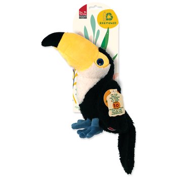 Hračka Dog Fantasy Recycled Toy tukan pískací se šustícím ocasem 23cm-KS