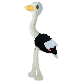 Hračka Dog Fantasy Recycled Toy pštros pískací se šustícími křídly 49cm-KS