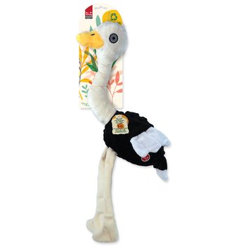 Hračka Dog Fantasy Recycled Toy pštros pískací se šustícími křídly 49cm-KS