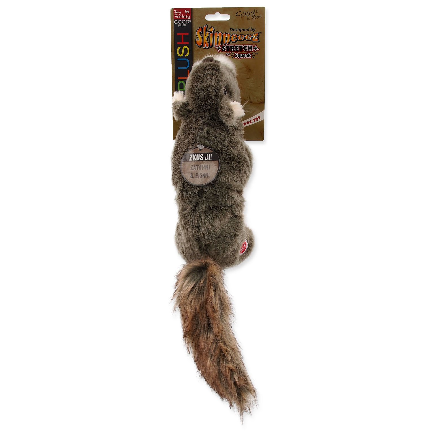 Hračka Dog Fantasy Plush veverka pískací 45cm-KS