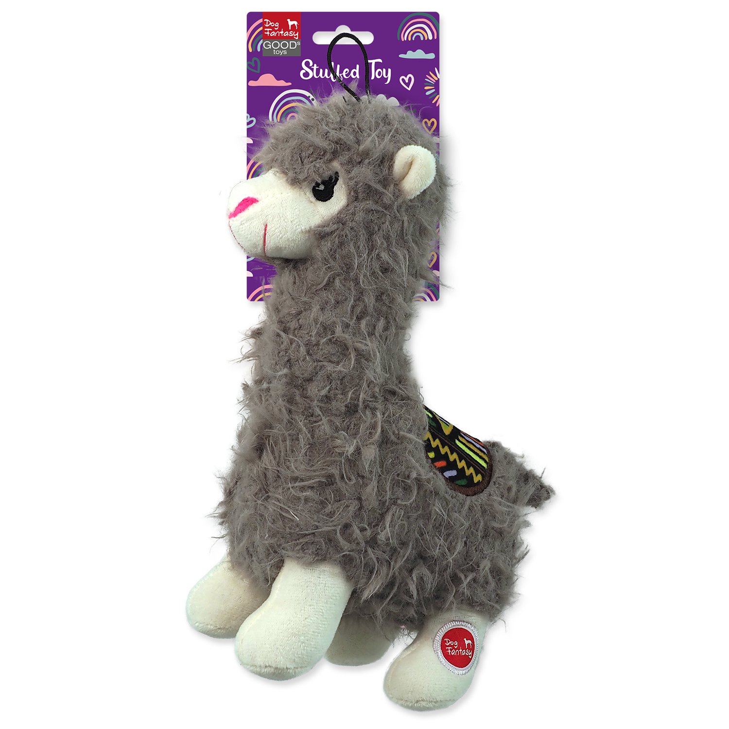 Hračka Dog Fantasy Stuffed Toy lama pískací mix barev 26cm-KS