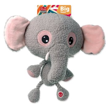 Hračka Dog Fantasy Big head slon plyšový pískací 30cm-KS