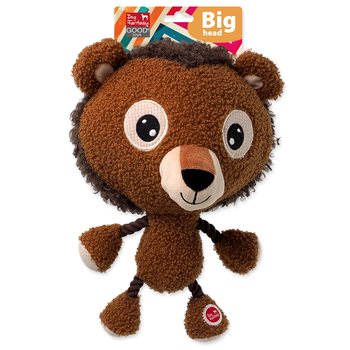 Hračka Dog Fantasy Big head lev plyšový pískací 30cm-KS