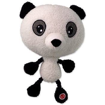 Hračka Dog Fantasy Big head panda plyšová pískací 30cm-KS