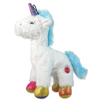 Hračka Dog Fantasy Stuffed Toy jednorožec pískací mix barev 26cm-KS