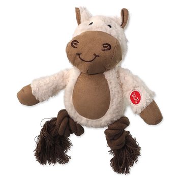 Hračka Dog Fantasy Snuggle mix zvířat s uzly a pískátkem 21cm-KS