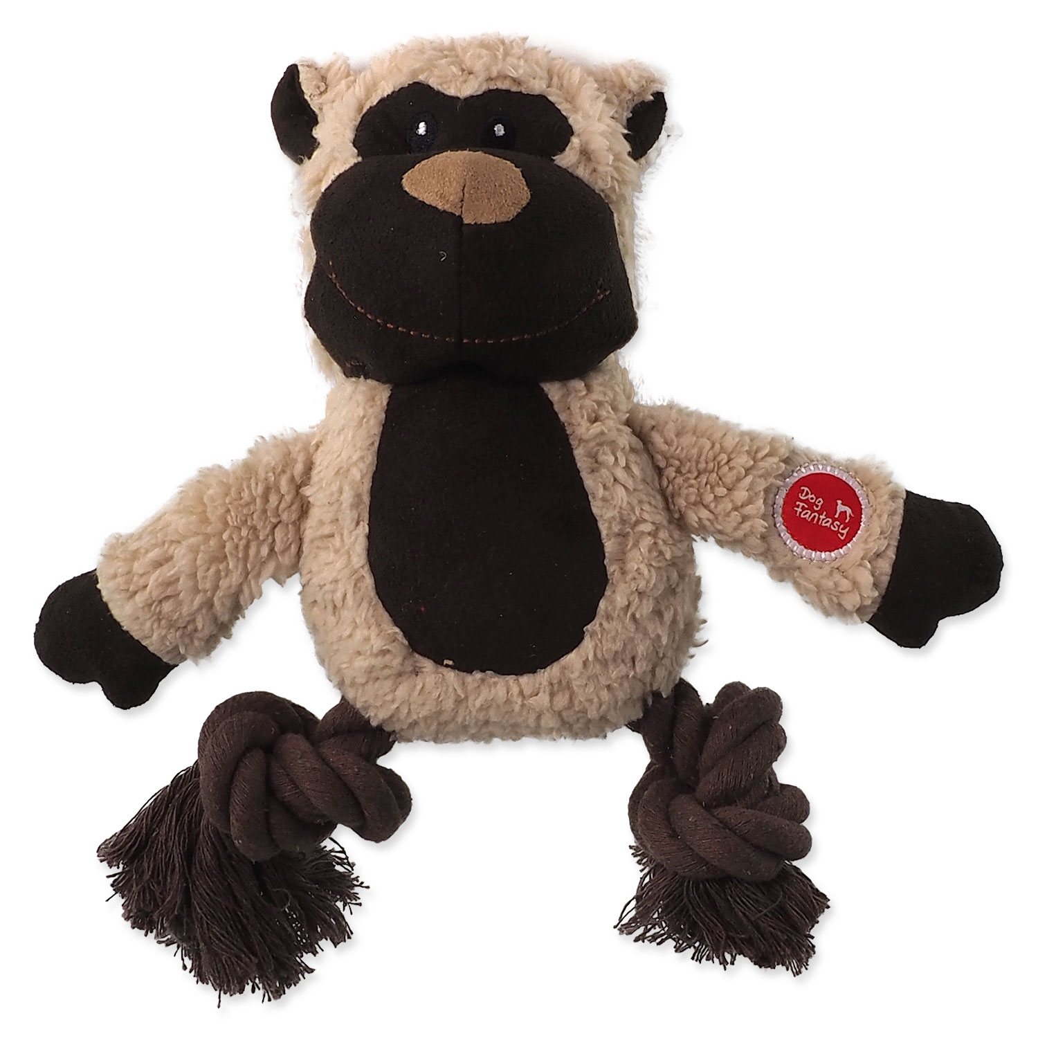 Hračka Dog Fantasy Snuggle mix zvířat s uzly a pískátkem 21cm-KS