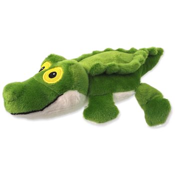 Hračka Dog Fantasy Silent Squeak krokodýl zelený 30cm-KS
