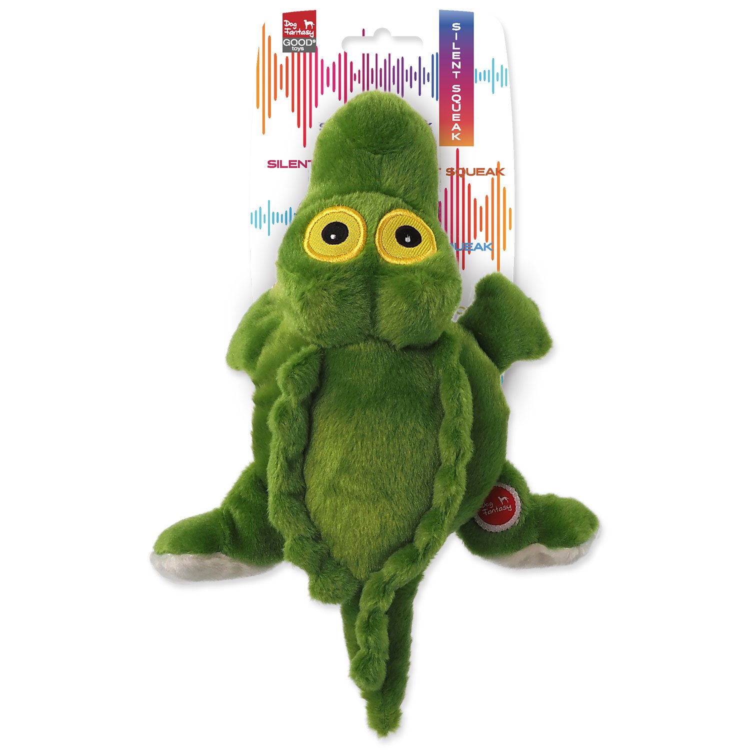 Hračka Dog Fantasy Silent Squeak krokodýl zelený 30cm-KS