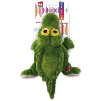 Hračka Dog Fantasy Silent Squeak krokodýl zelený 30cm-KS