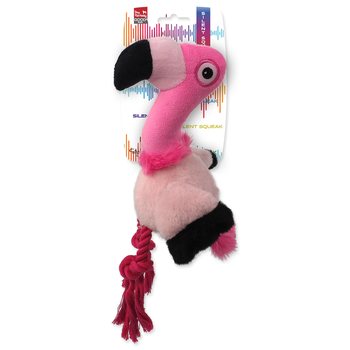 Hračka Dog Fantasy Silent Squeak plameňák růžový 27cm-KS