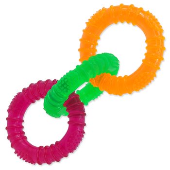 Hračka Dog Fantasy 3 kruhy gumové barevné 16cm-KS
