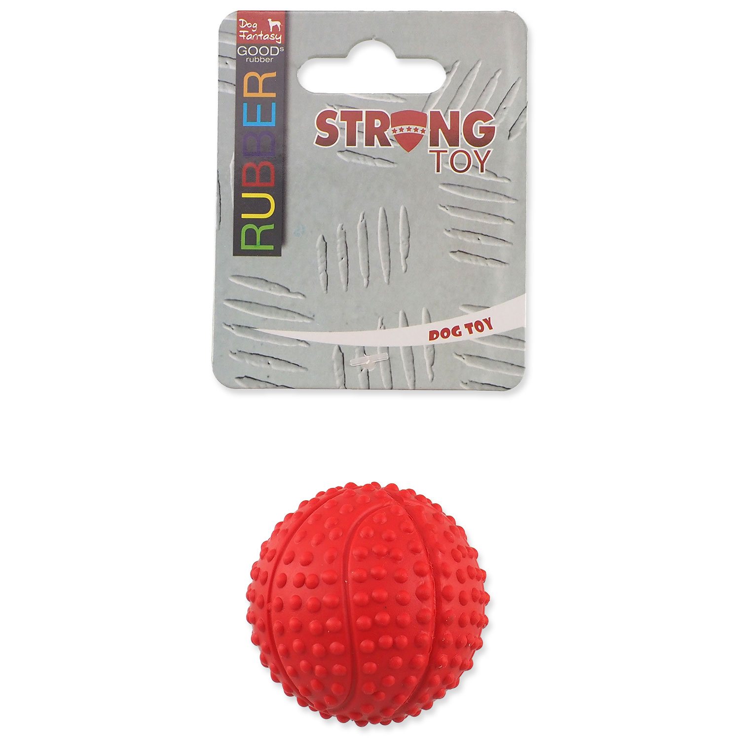 Hračka Dog Fantasy míček basketbal s bodlinami pískací mix barev 5,5cm-KS