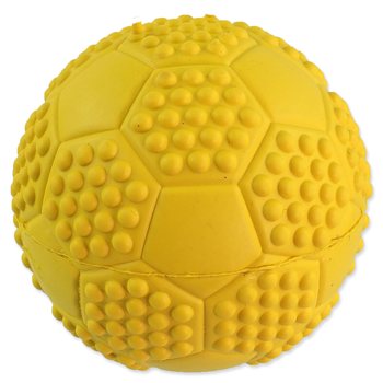 Hračka Dog Fantasy míček fotbal s bodlinami pískací mix barev 7cm-KS