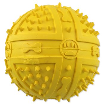 Hračka Dog Fantasy míček s bodlinami pískací mix barev 9cm-KS