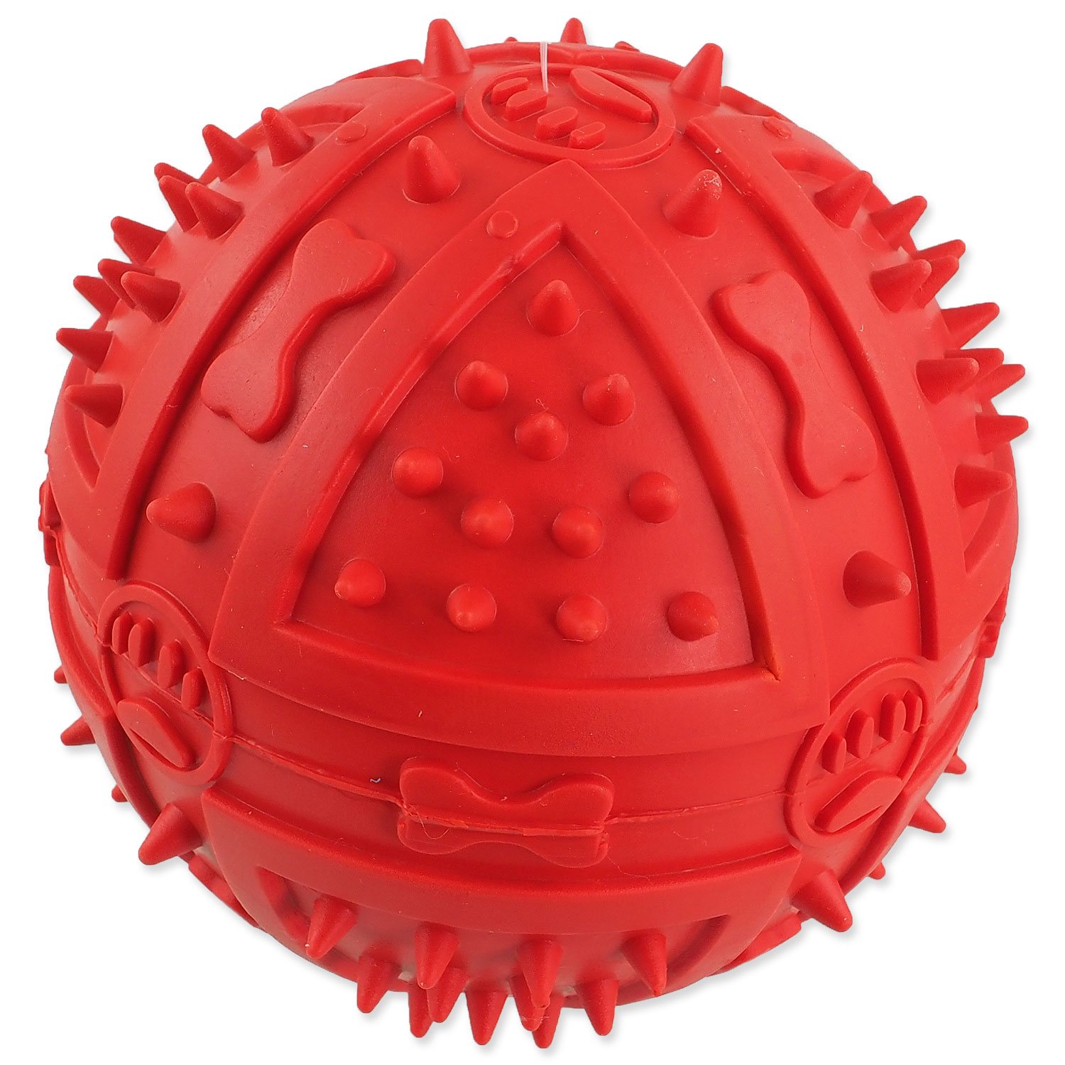 Hračka Dog Fantasy míček s bodlinami pískací mix barev 9cm-KS