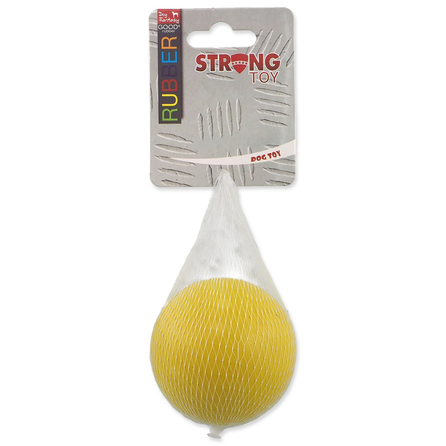 Hračka Dog Fantasy míček tvrdý žlutý 7cm-KS