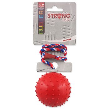 Hračka Dog Fantasy míček gumový s provazemmix barev 7x30cm-KS