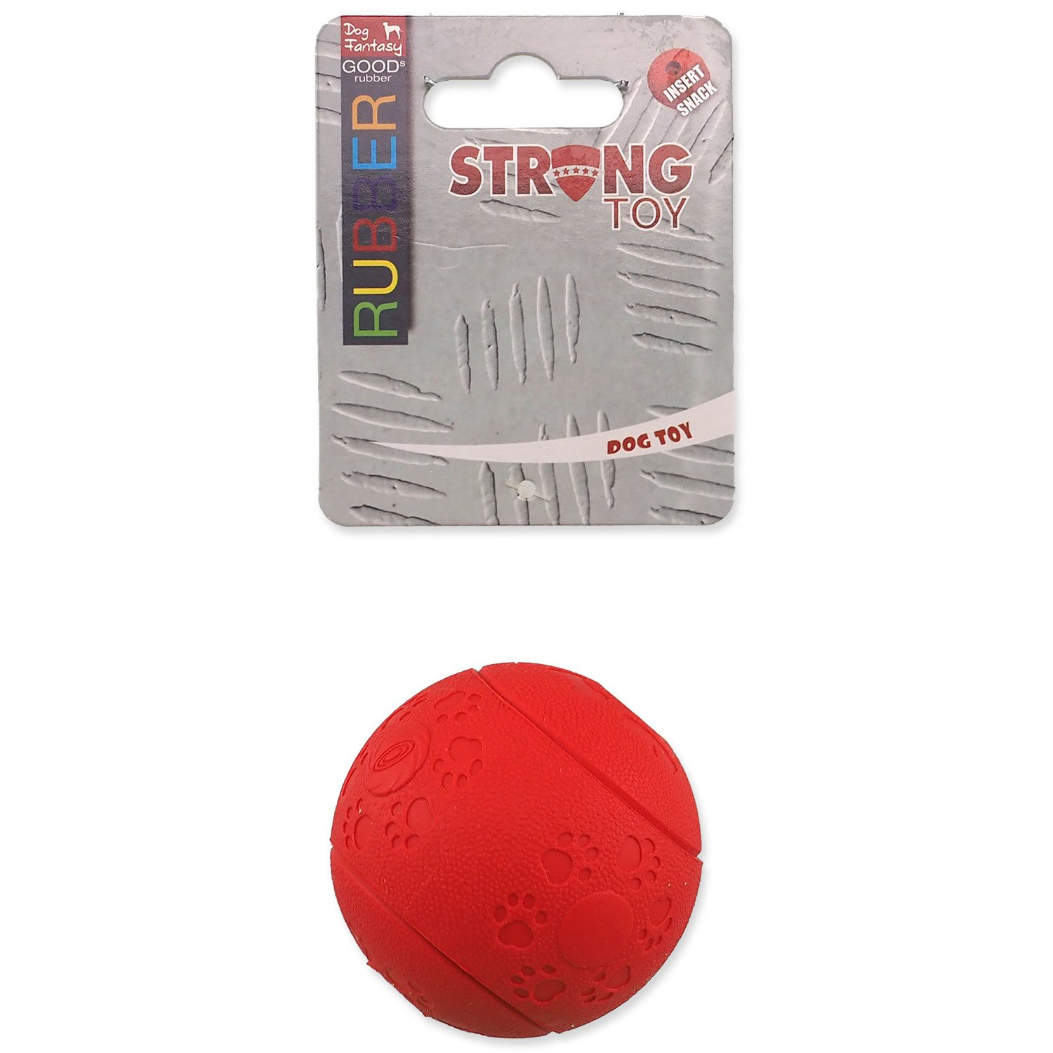 Hračka Dog Fantasy míček na pamlsky červený 6cm-KS