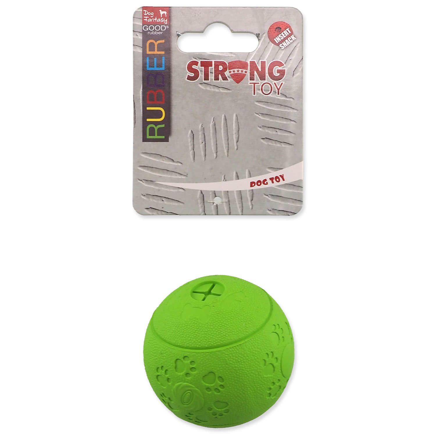 Hračka Dog Fantasy míček na pamlsky zelený 6cm-KS