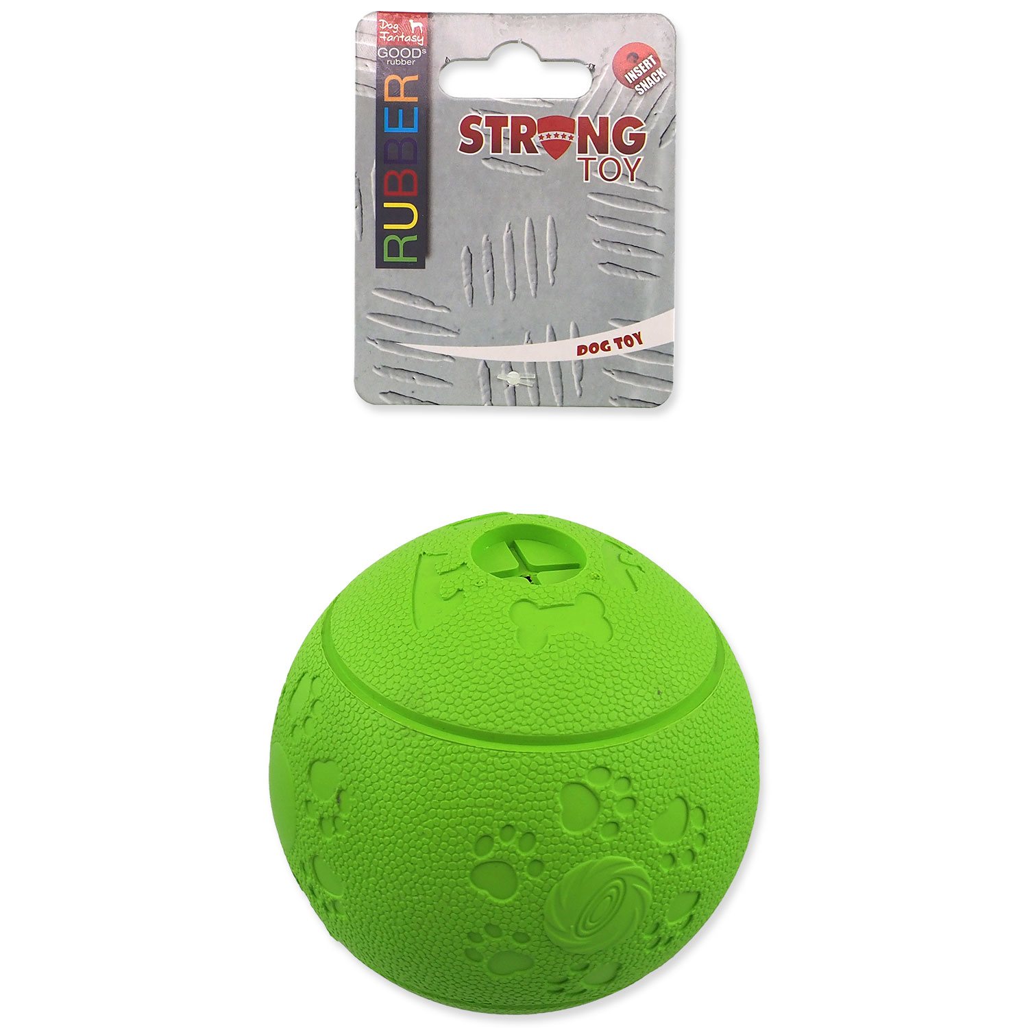 Hračka Dog Fantasy míček na pamlsky zelený 11cm-KS