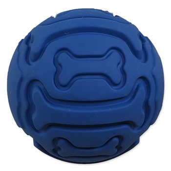 Míček Dog Fantasy gumový,  vzor kost  pískací modrý 7,5cm-KS