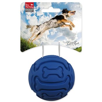 Míček Dog Fantasy gumový,  vzor kost  pískací modrý 7,5cm-KS