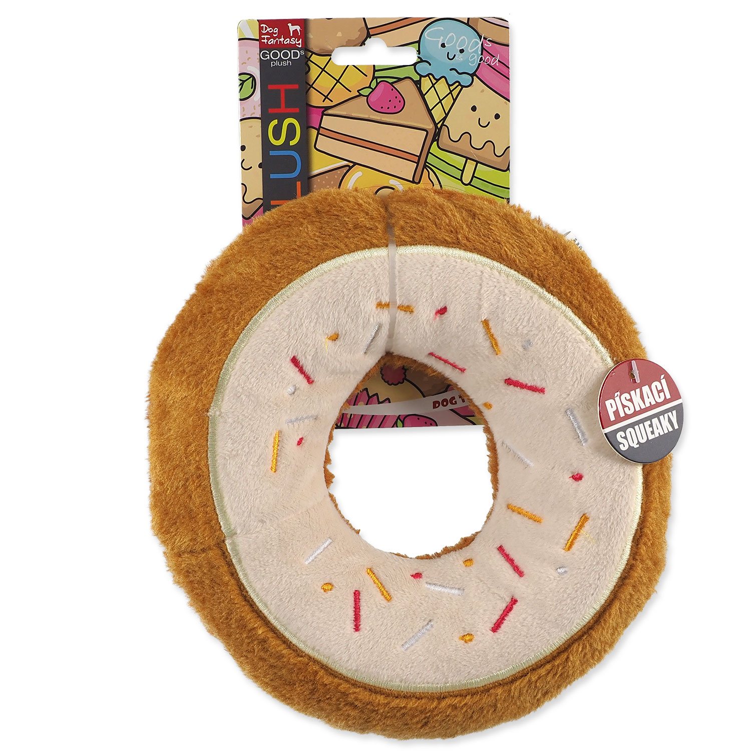 Hračka Dog Fantasy donut bílý 19cm-KS