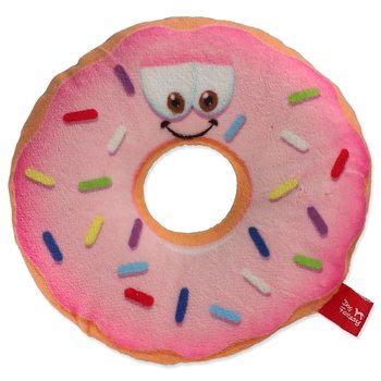 Hračka Dog Fantasy donut s obličejem růžový 12cm-KS