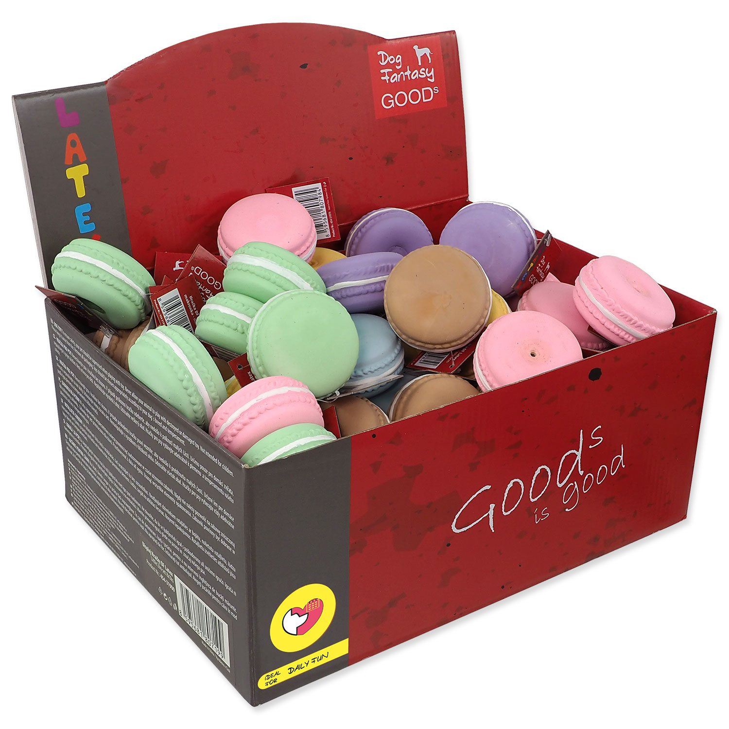 Displej Hračky Dog Fantasy Latex Macaroon set 60ks-KS