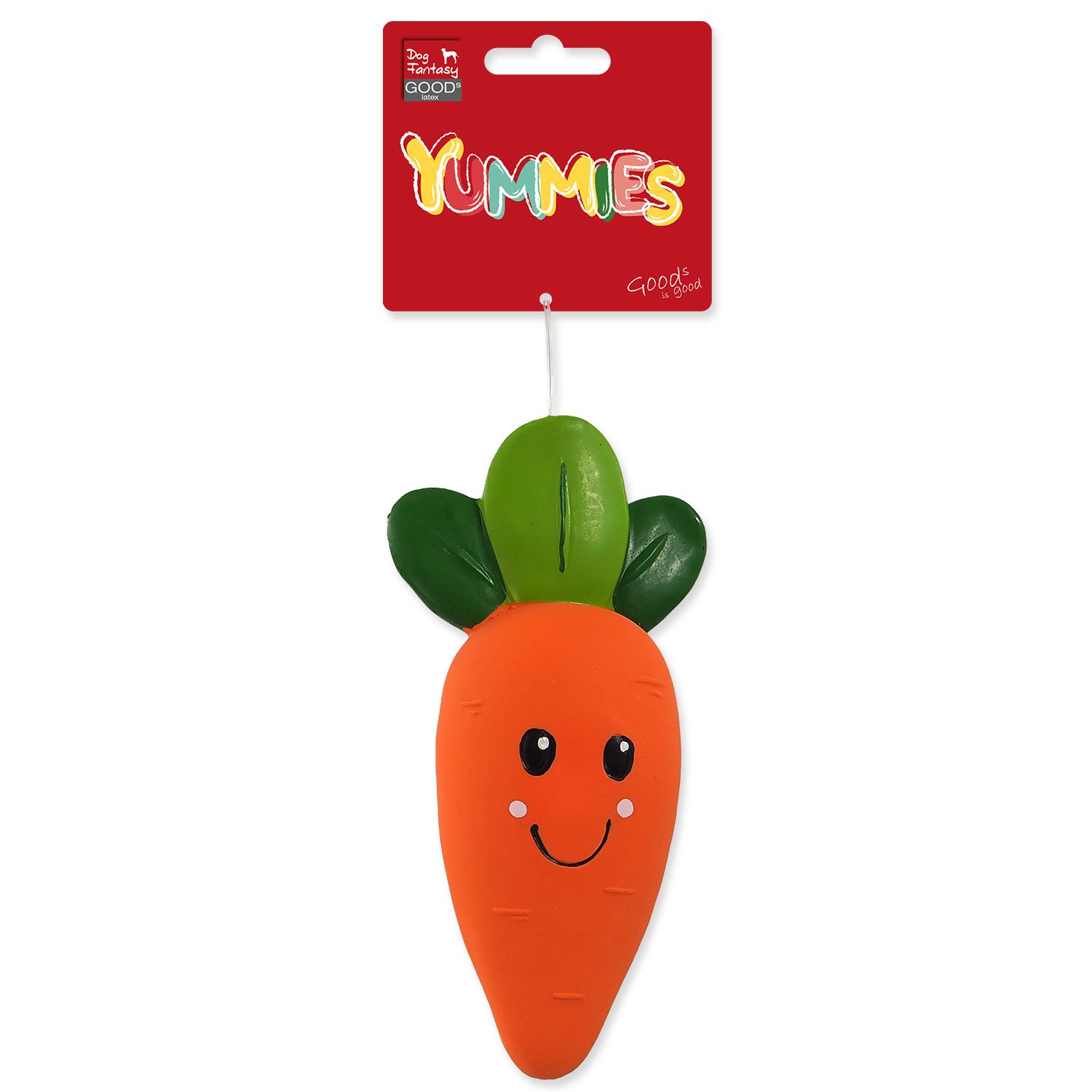 Hračka Dog Fantasy Latex zelenina mrkev se zvukem 18cm-KS