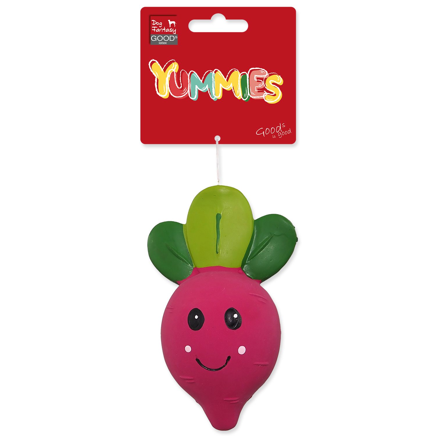 Hračka Dog Fantasy Latex zelenina řepa se zvukem 14cm-KS