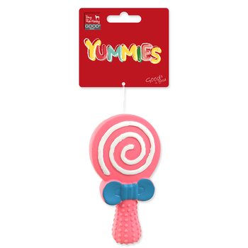 Hračka Dog Fantasy Latex lízátko kolo se zvukem mix barev 13cm-KS