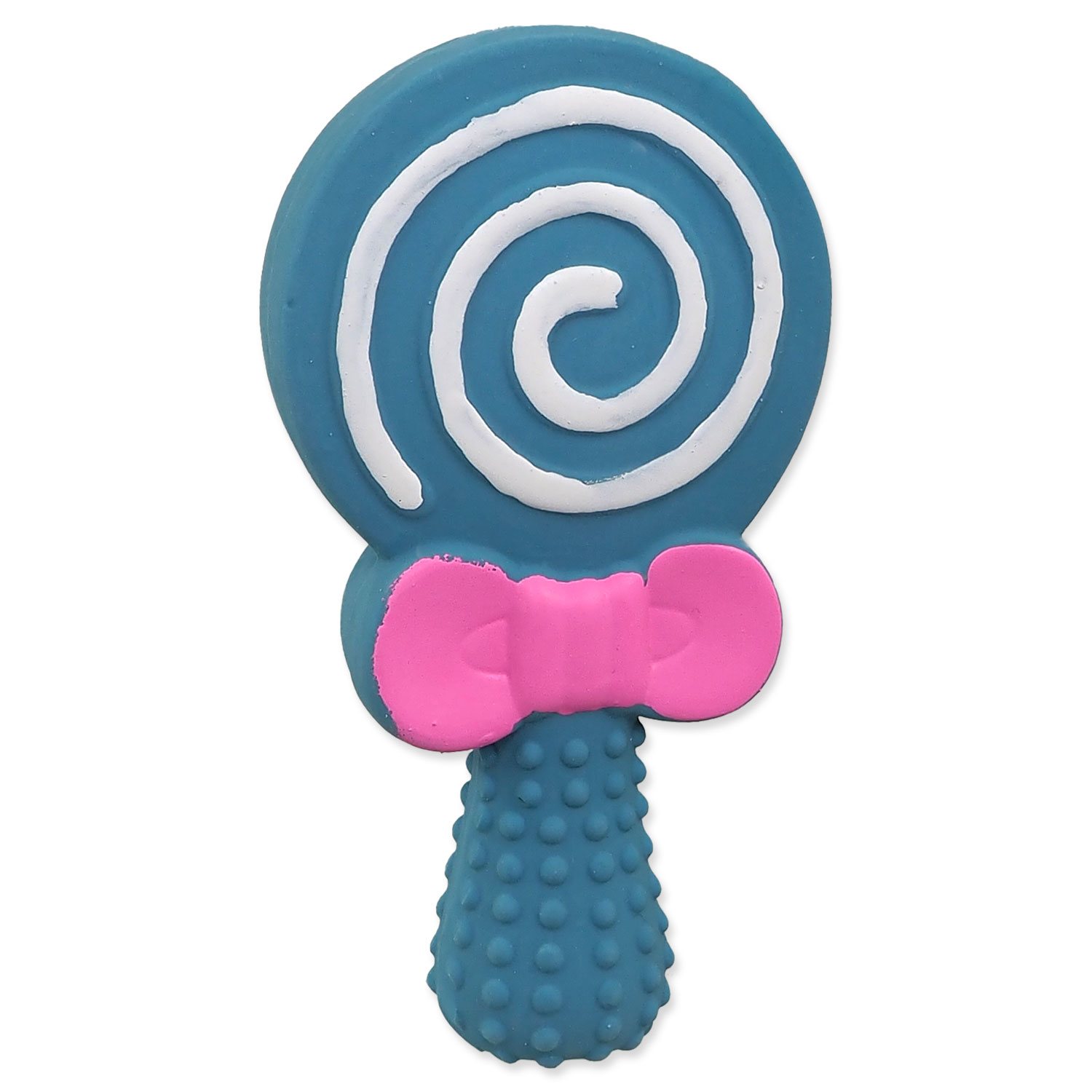 Hračka Dog Fantasy Latex lízátko kolo se zvukem mix barev 13cm-KS