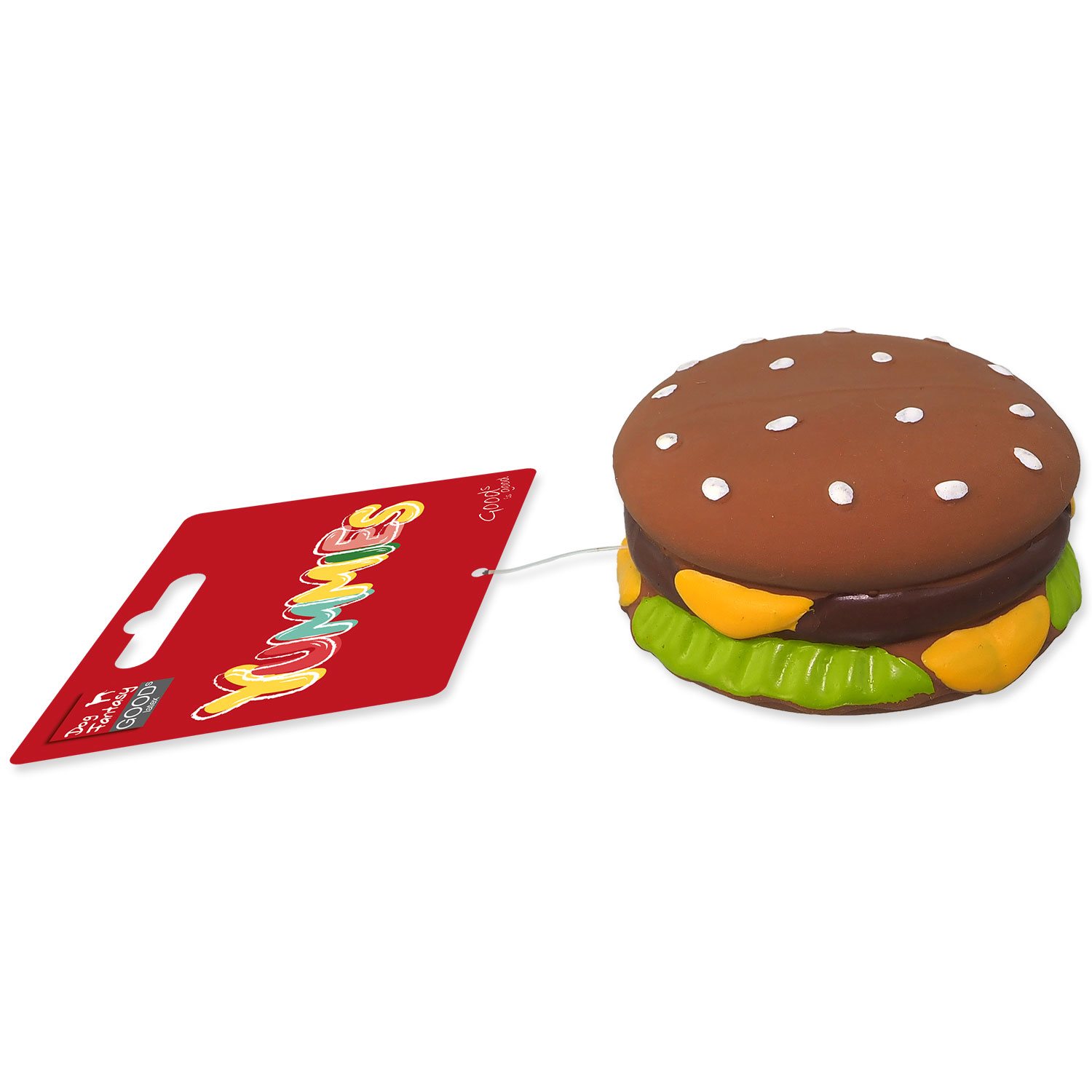 Hračka Dog Fantasy Latex hamburger se zvukem 8cm-KS