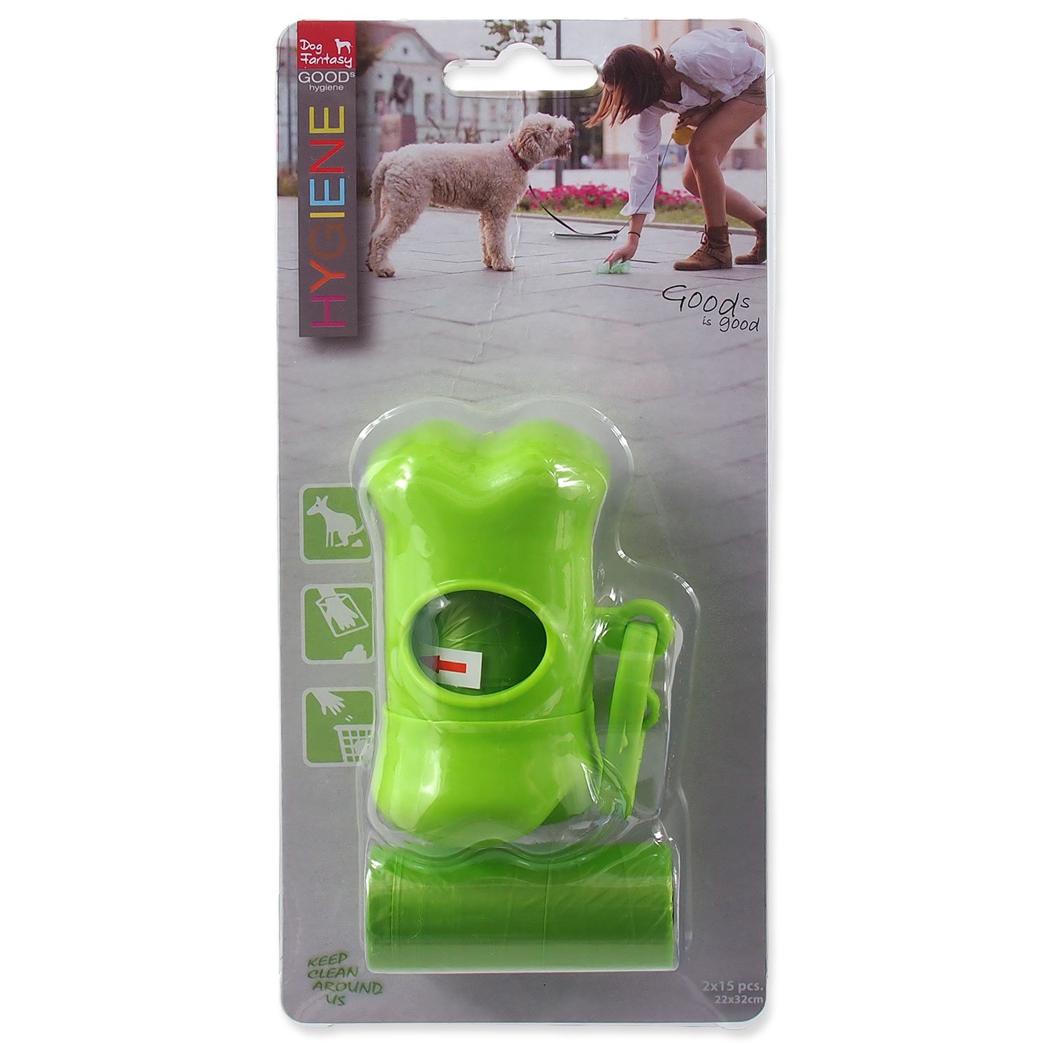 Zásobník Dog Fantasy s 2 rolemi po 15ks mix-KS