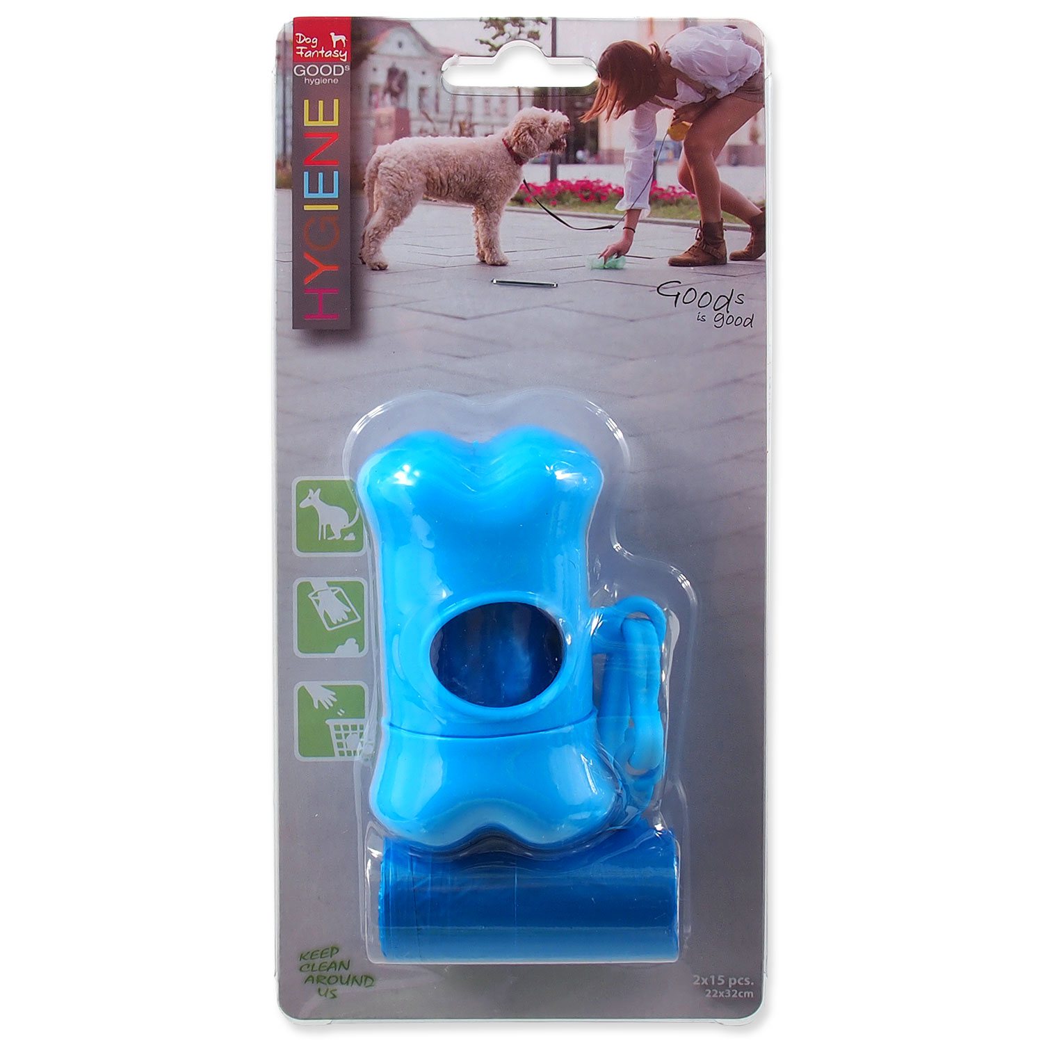 Zásobník Dog Fantasy s 2 rolemi po 15ks mix-KS