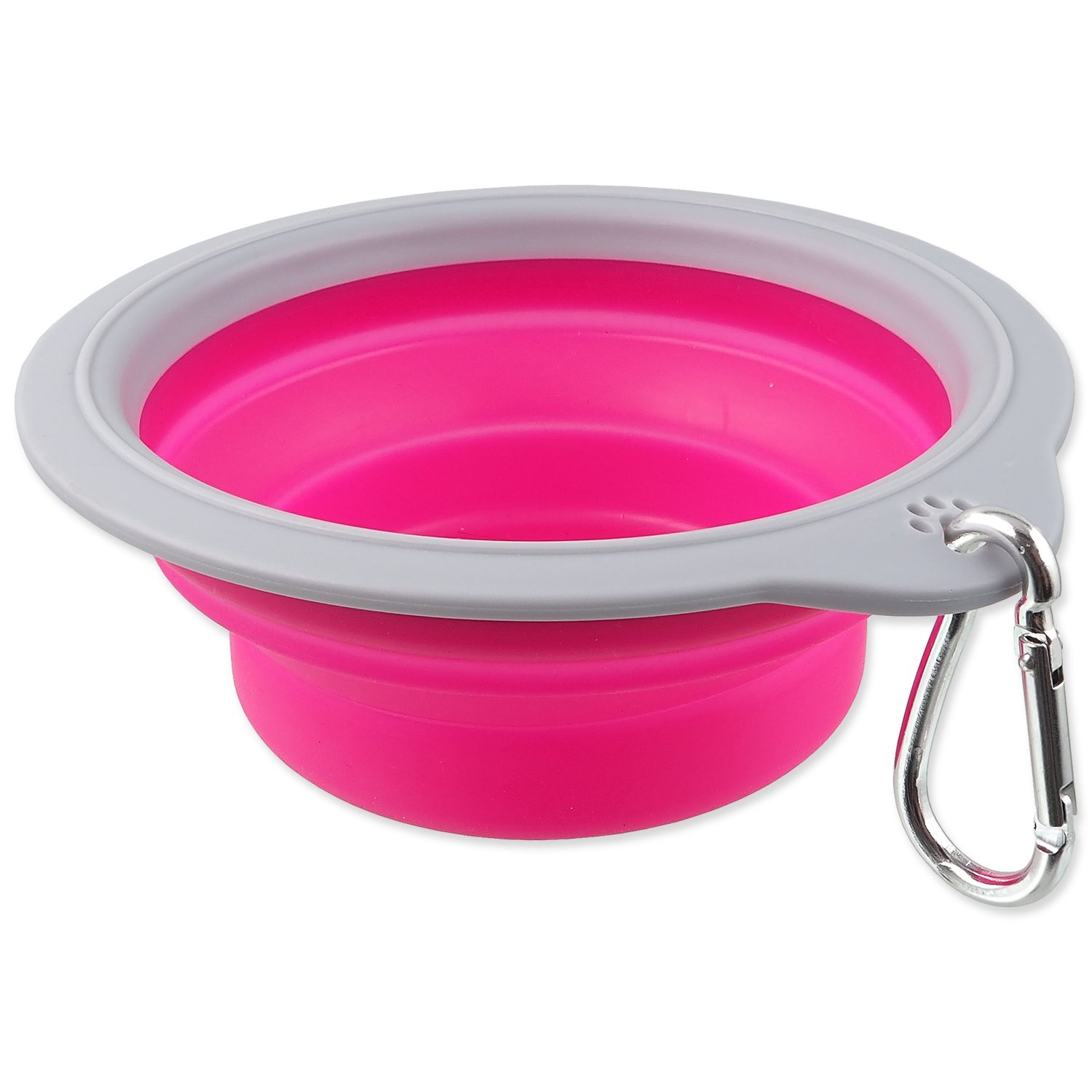 Miska Dog Fantasy cestovní skládací růžová 18x6,5cm-KS