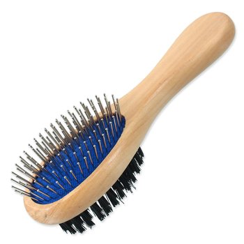 Kartáč Dog Fantasy hroty/nylon oboustranný dřevo S 17cm-KS