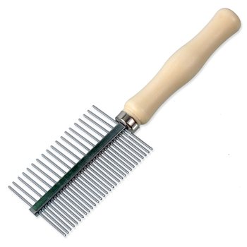 Hřeben Dog Fantasy oboustranný dřevo 17cm-KS