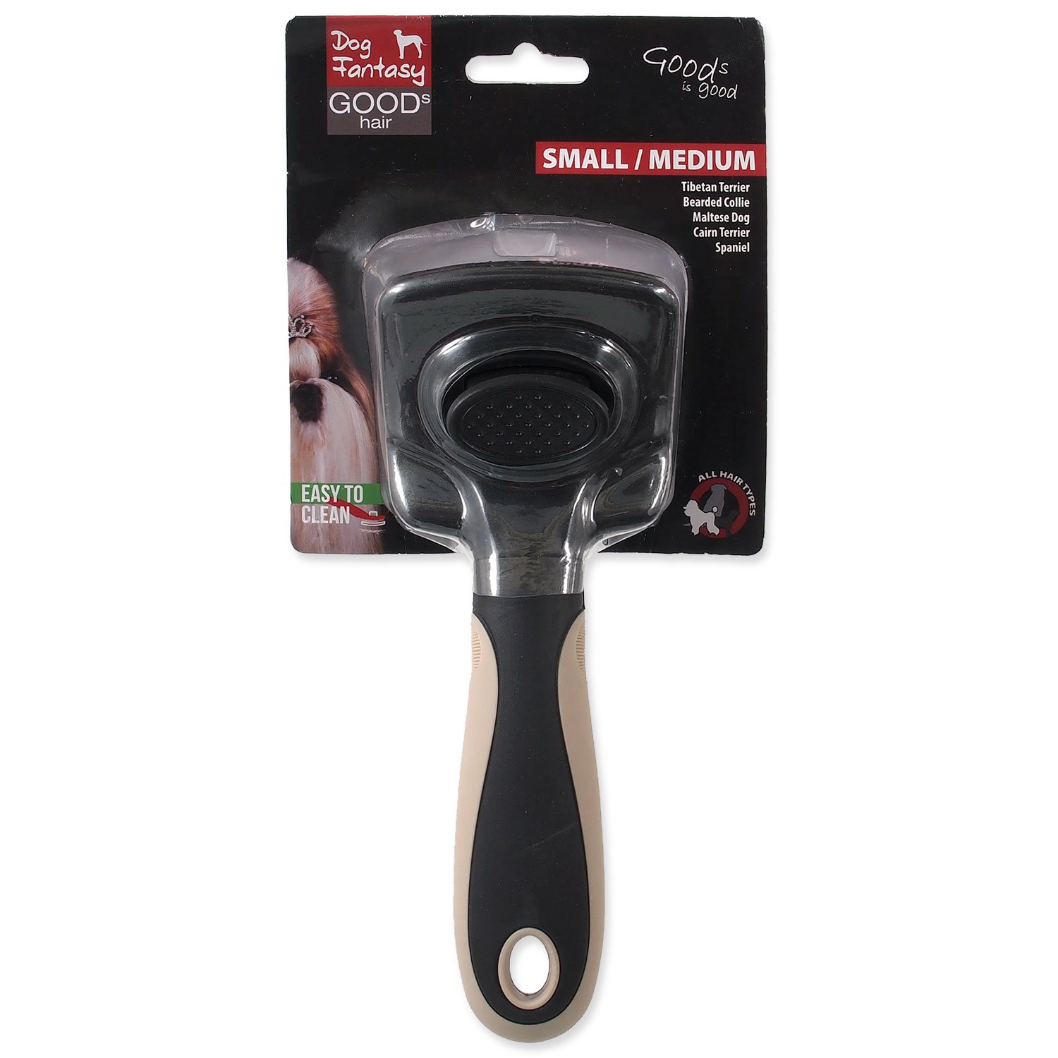 Kartáč Dog Fantasy drátky samočistící S/M-KS