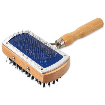 Kartáč Dog Fantasy drátky/nylon oboustranný hranatý 17cm-KS