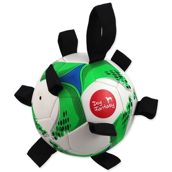 Hračka Dog Fantasy míč fotbalový s úchytky pro psy 22cm-KS