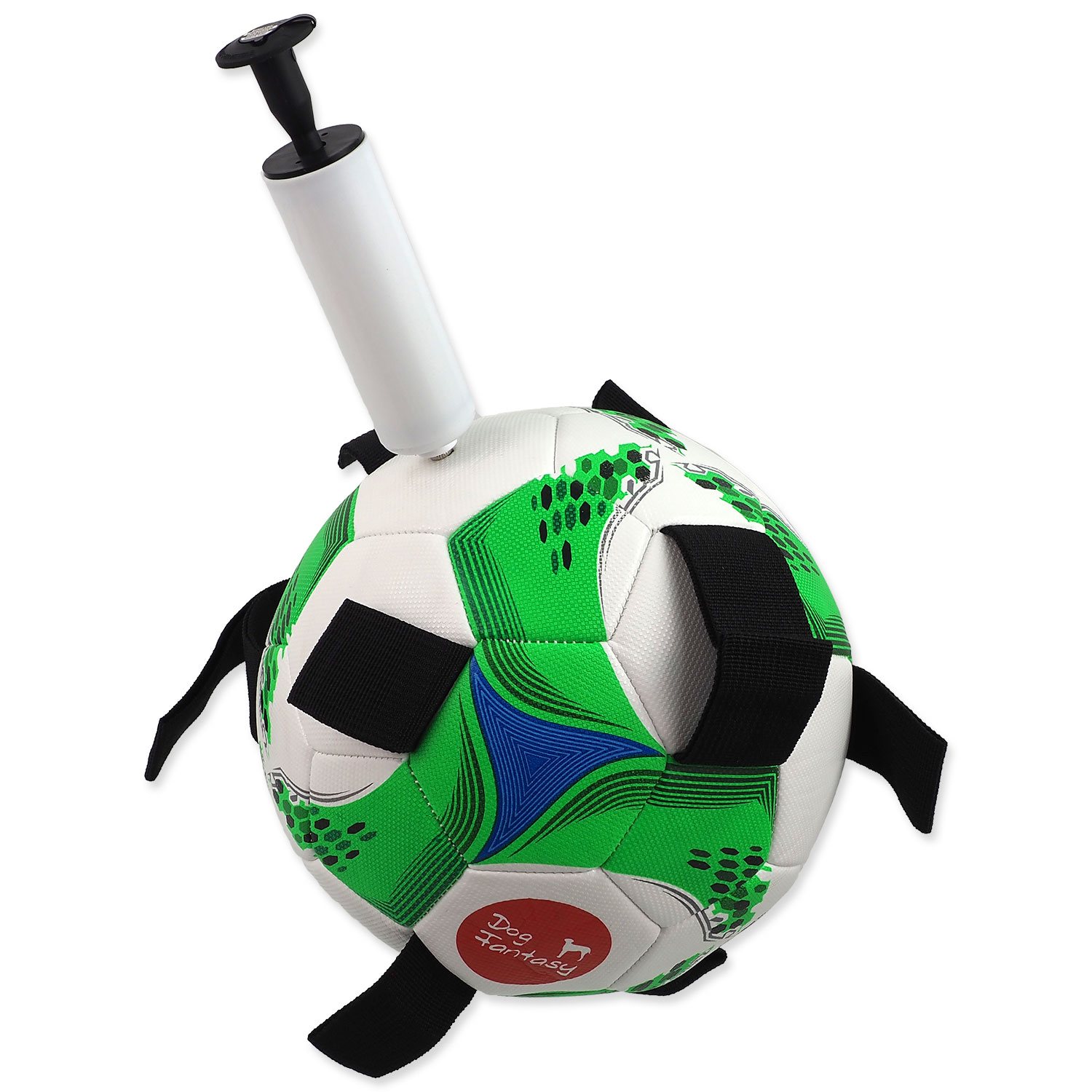 Hračka Dog Fantasy míč fotbalový s úchytky pro psy 22cm-KS