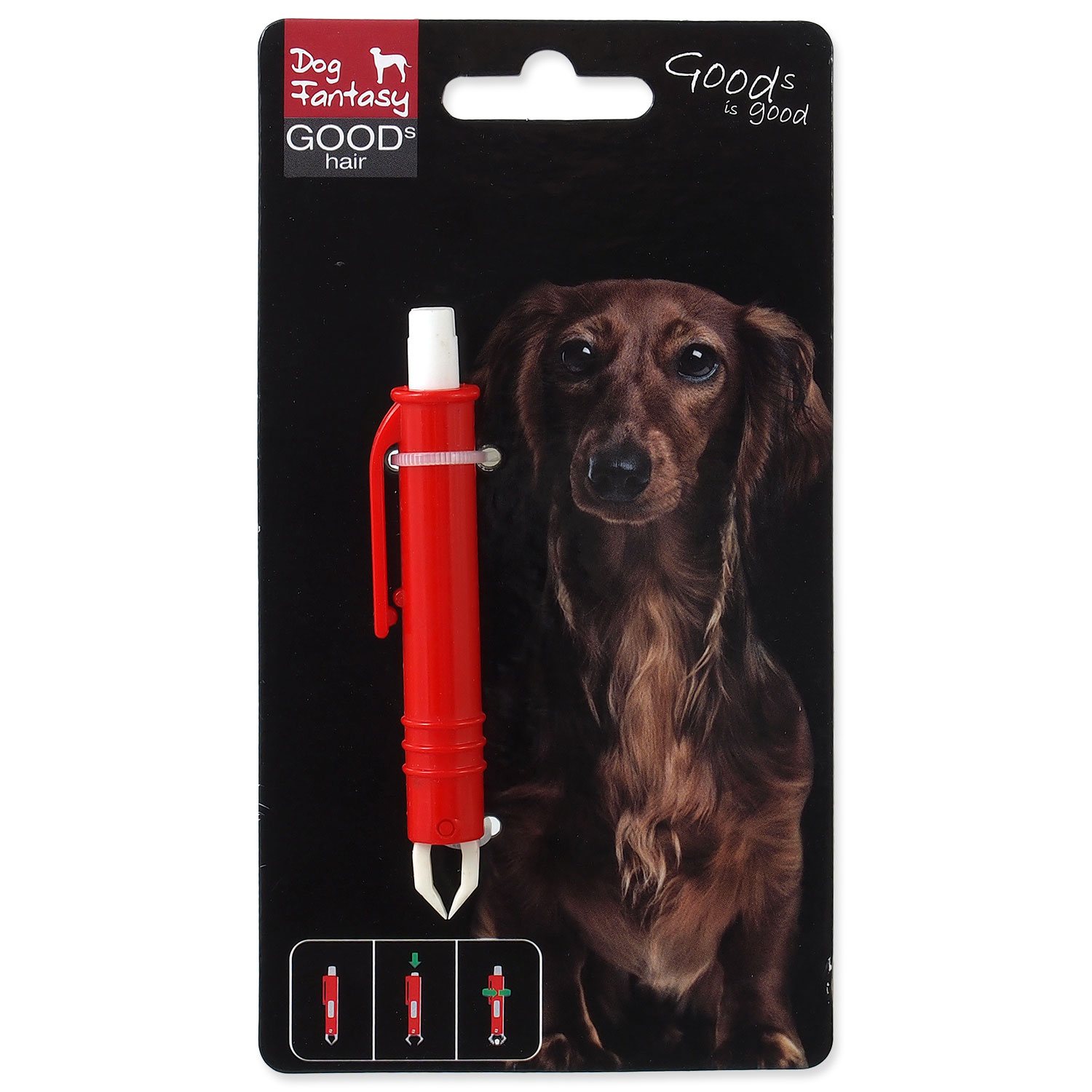 Pinzeta Dog Fantasy na klíšťata plast 9cm-KS