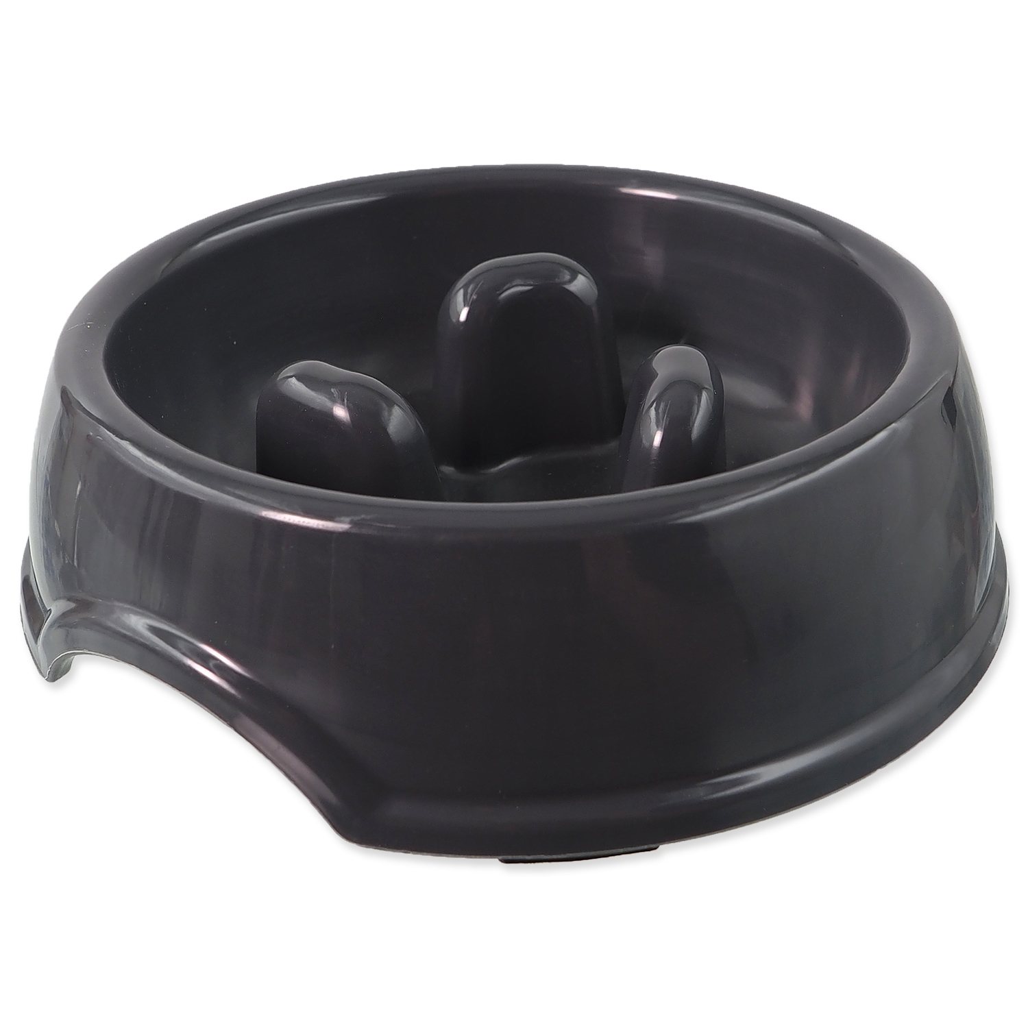 Miska Dog Fantasy zpomalovací proti hltání černá 18x18x5cm-KS