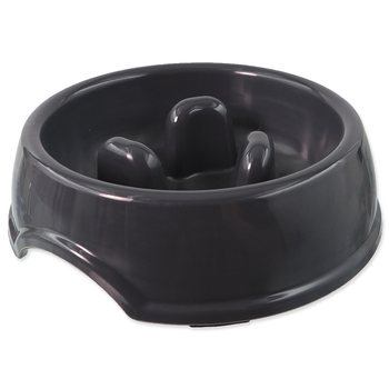 Miska Dog Fantasy zpomalovací proti hltání černá 22x22x6cm-KS