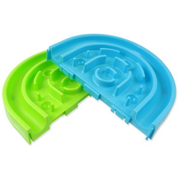 Miska Dog Fantasy Bludiště zpomalovací proti hltání zeleno-modrá 40x30x4,8cm-KS